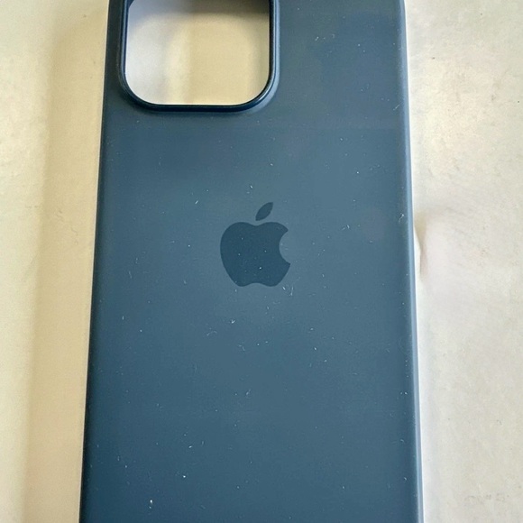 Apple Silicone Case with MagSafe for iPhone 15 Pro Max 6.7" Storm Blue Genuine - Picture 5 of 6